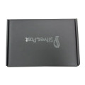 Full Black Corrugated Carton Box with Logo Hot Silver Foil Stamping